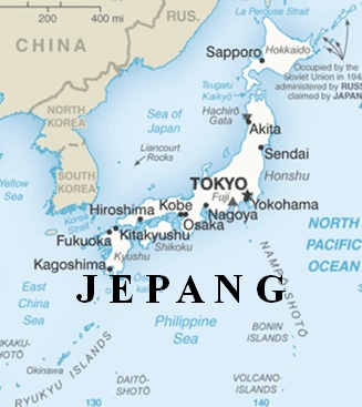 Peta Jepang | Foto : Istimewa