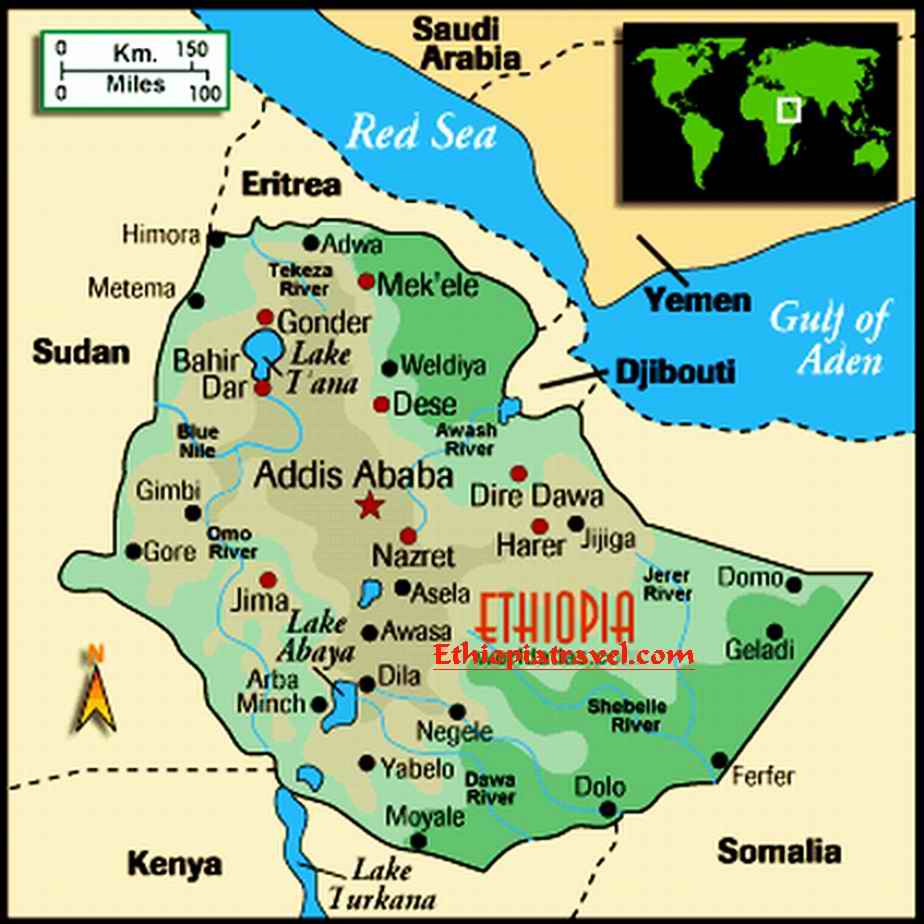 Ethiopia map 